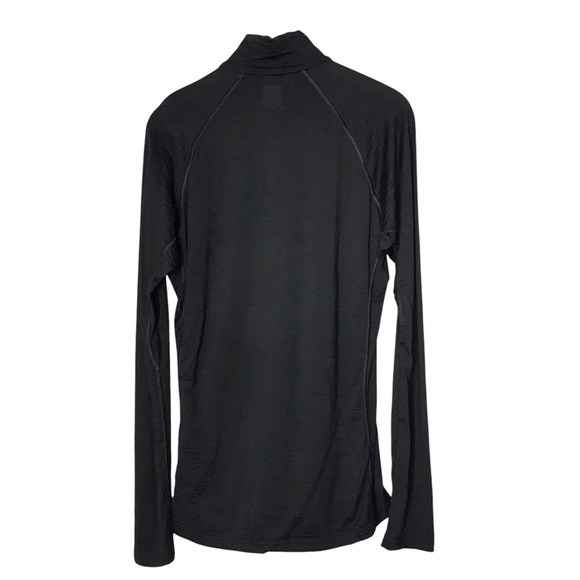 Icebreaker Merino Wool Bodyfit 150 Base Layer 1/4 Zip Black Trim Fit Men's Large - Picture 8 of 13